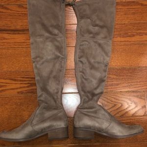 Charles David Taupe Over the Knee Boots